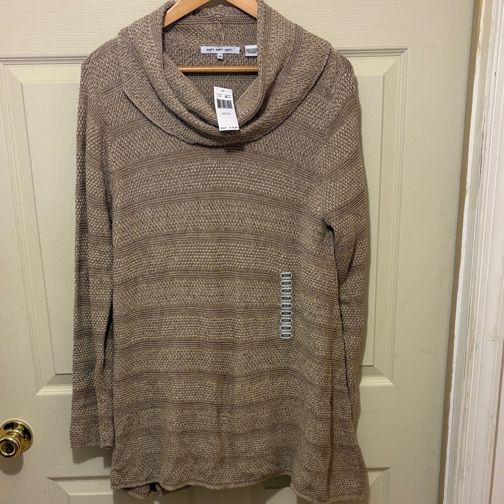 Eight Eight Eight Cowl Neck Sweater - Tan